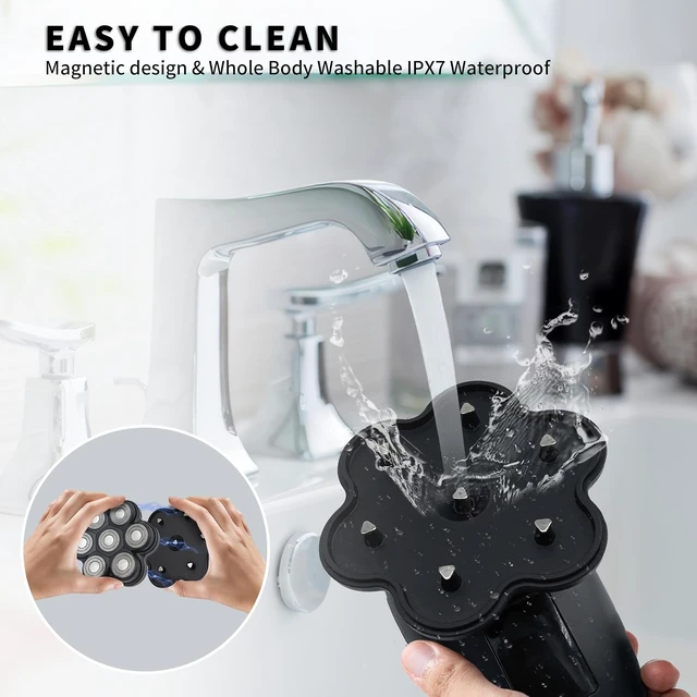 Alt view image 4 of 7 - Electric Head Shavers for Bald Men, Head Razor for Men with Nose Hair Sideburns Trimmer, LED,Travle Lock