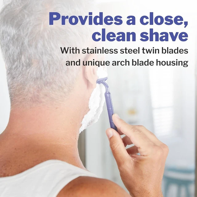 Alt view image 2 of 7 - McKesson Disposable Razors, Blue, Stainless Steel, Tattoo, Travel, 100 ct