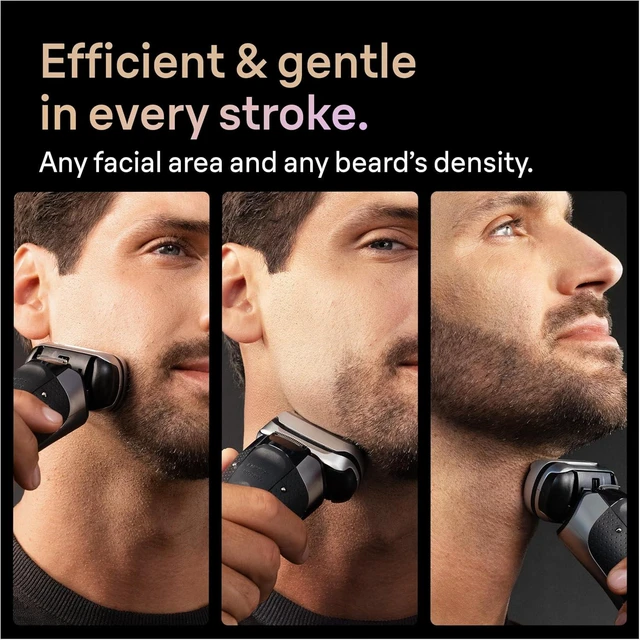 Alt view image 6 of 7 - Braun Series 9 PRO+ Electric Shaver for Men, Wet & Dry Foil Razor, 6-in-1 SmartCare Clean & Charge Center, Built-in Precision ProTrimmer, ProComfort Attachment, Travel Case, Silver 9697cc