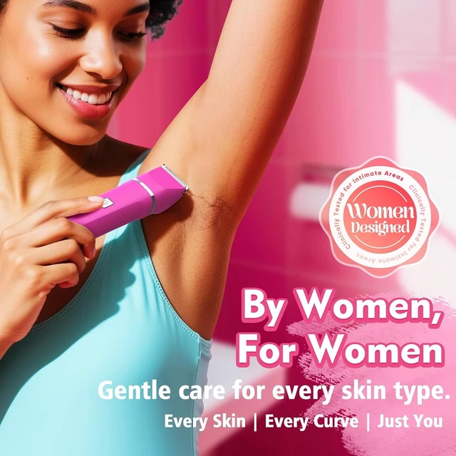 Alt view image 2 of 7 - Risina 3-in-1 Bikini Trimmer for Women, Electric Shaver, Grooming Kit