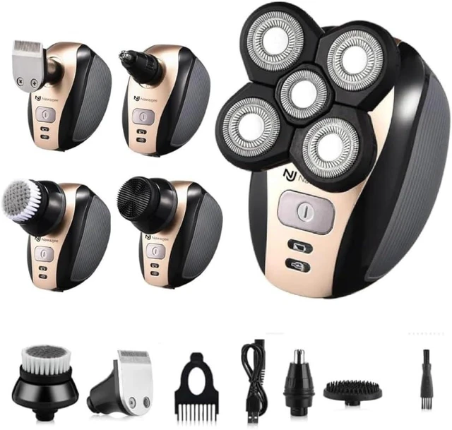 Main image of Head shavers for Bald Men 5 in 1 Electric Head Shavers Nose Trimmer Waterproof Wet and Dry Shavers for Men and Women Electric Razor for Men Head Shaving Machine Bald Head Shaver