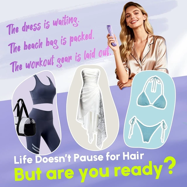Alt view image 2 of 7 - BYART 2-in-1 Dual Head Bikini Trimmer for Women, Electric Razors, Gifts