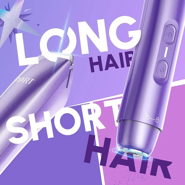 Alt view image 3 of 7 - BYART 2-in-1 Dual Head Bikini Trimmer for Women, Electric Razors, Gifts