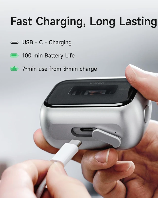Alt view image 7 of 7 - Laifen P3 Pro 3-Blade Travel Electric Shaver for Men Face, Silver Razor