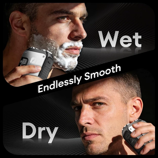Alt view image 2 of 7 - PAXA Mini Electric Shavers, Portable Travel Electric Rotary Razor for Men
