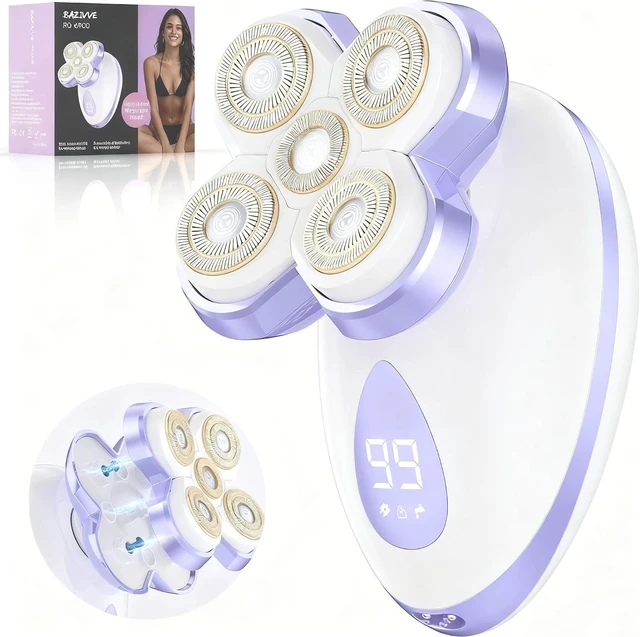 Main image of Electric Razor for Women, Magnetic Lady Rotary Shaver for Legs Lavender