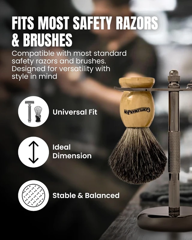 Alt view image 3 of 7 - Gentleman Jon Shaving Stand - Durable Safety Razor & Brush Holder for Men