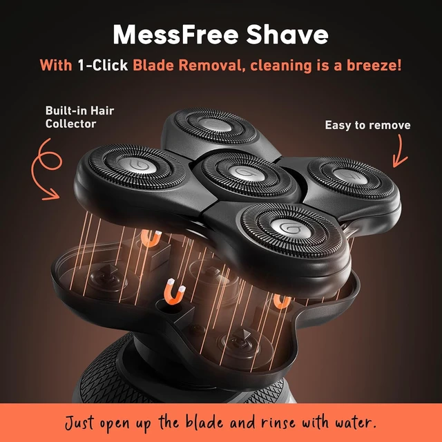 Alt view image 6 of 6 - Groomie BaldiePro Cordless Head Shaver Kit for Bald Men, Waterproof