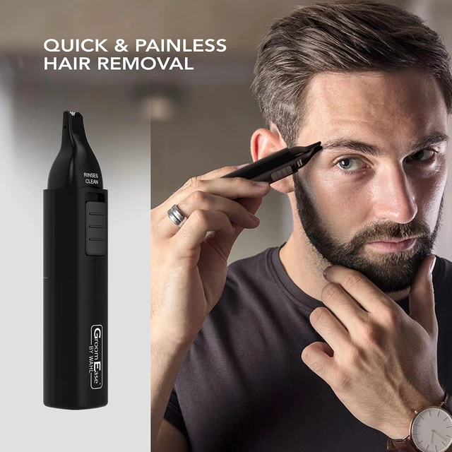 Alt view image 3 of 6 - GroomEase by Wahl Ear and Nose Trimmer, Personal Trimmer, Trimmers for Men and Women, Nose Ear and Eyebrow Trimming, Rinse Clean Blade, Easy to Use, Cordless