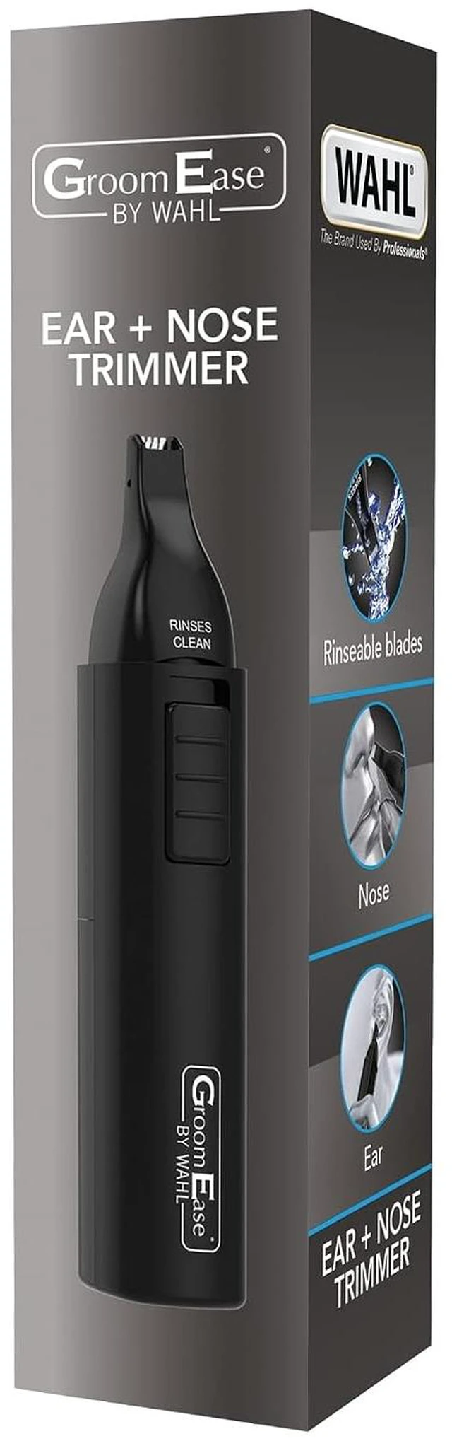 Alt view image 6 of 6 - GroomEase by Wahl Ear and Nose Trimmer, Personal Trimmer, Trimmers for Men and Women, Nose Ear and Eyebrow Trimming, Rinse Clean Blade, Easy to Use, Cordless