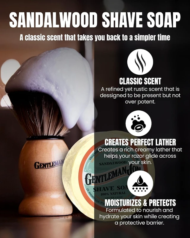 Alt view image 4 of 7 - Gentleman Jon Deluxe Vintage Shaving Kit - 8pc Men's Safety Razor Gift Set