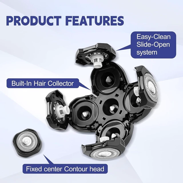 Alt view image 3 of 7 - 5 Pack Replacement Blades for Freebird Head Shaver