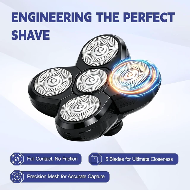 Alt view image 5 of 7 - 5 Pack Replacement Blades for Freebird Head Shaver
