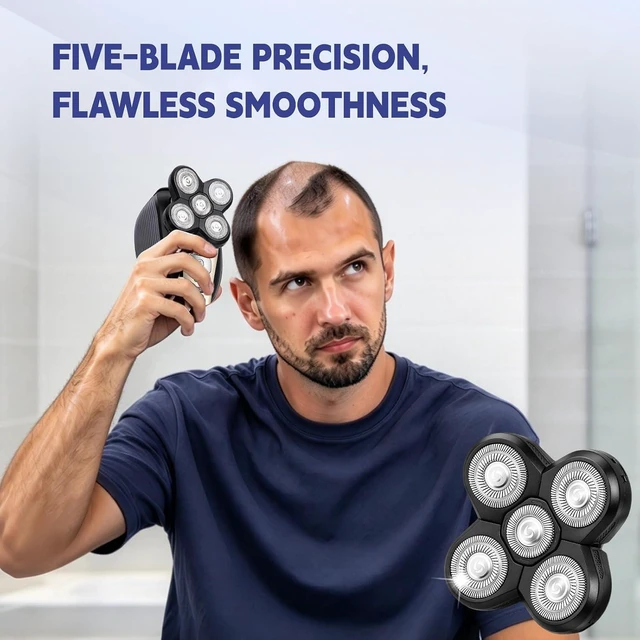 Alt view image 7 of 7 - 5 Pack Replacement Blades for Freebird Head Shaver