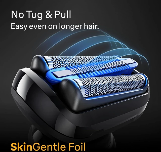 Alt view image 2 of 7 - Braun Series 5 Electric Shaver for Men, Wet & Dry Foil Razor, Precision Trimmer Attachment, Body Groomer Attachment, Charging Stand, Travel Case, Black 5155cs