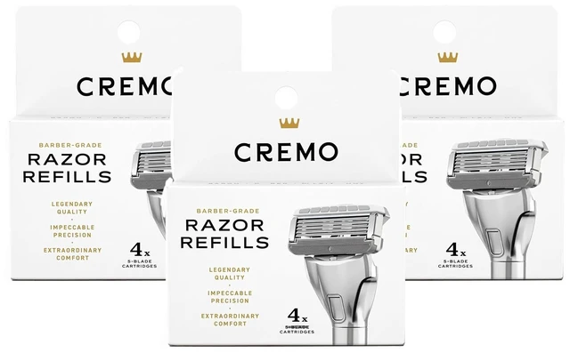 Main image of Cremo Astonishingly Superior Barber Grade Razor Refill Cartridges, 4 ct (Pack of 3)