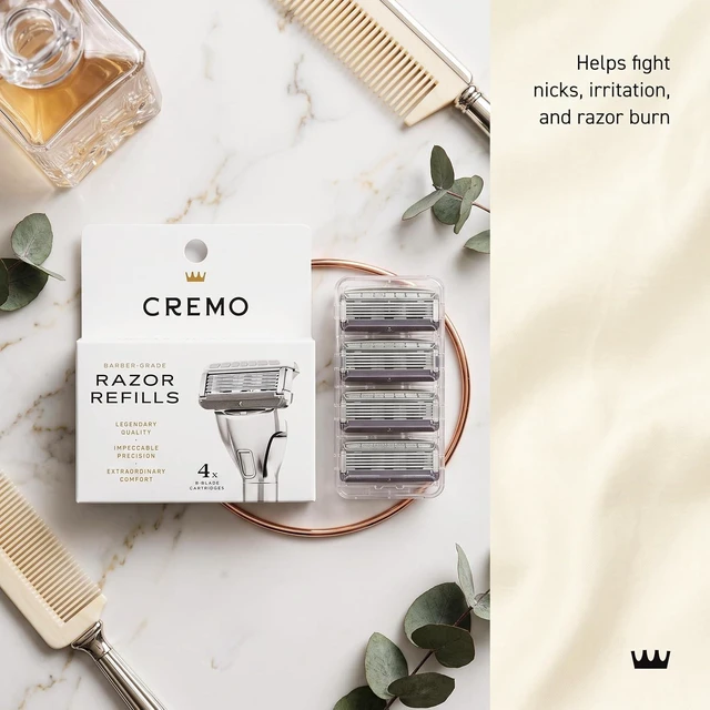 Alt view image 4 of 7 - Cremo Astonishingly Superior Barber Grade Razor Refill Cartridges, 4 ct (Pack of 3)