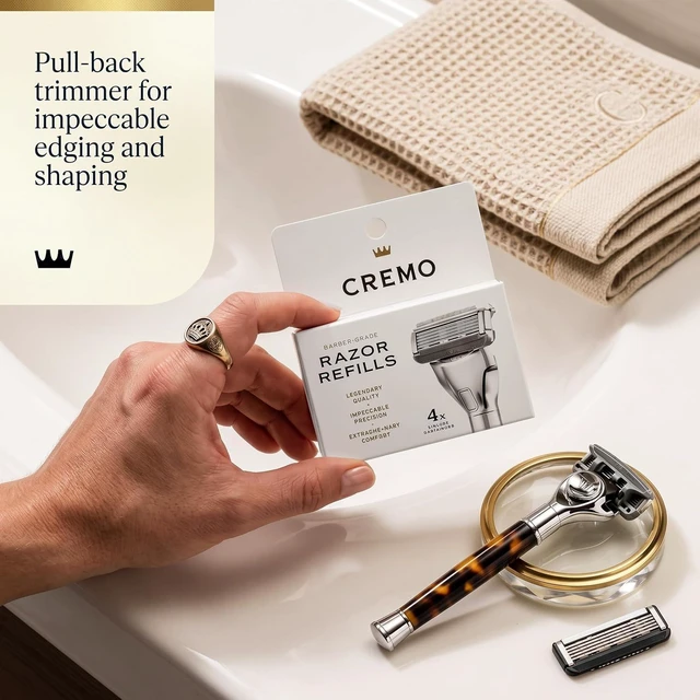 Alt view image 6 of 7 - Cremo Astonishingly Superior Barber Grade Razor Refill Cartridges, 4 ct (Pack of 3)