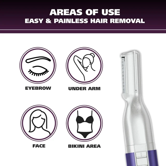 Alt view image 2 of 7 - Wahl Clean & Confident Female Battery Pen Trimmer for Eyebrows & Face