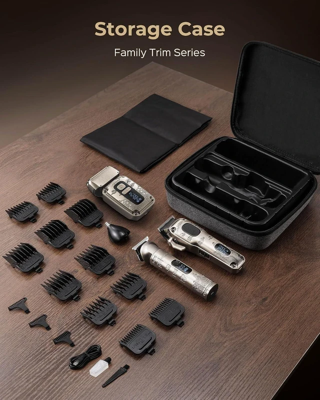 Alt view image 6 of 7 - VGRPRO Hair Clippers for Men, Beard Trimmer, Foil Shaver 3-in-1 Clipper Set