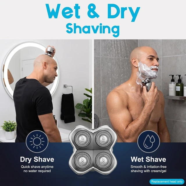 Alt view image 6 of 7 - Compatible with Skull & Pitbulls Shaver Pro 4 Replacement Blades, 2 Pack