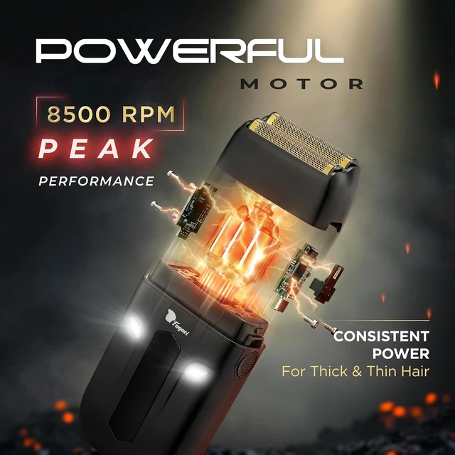 Alt view image 3 of 7 - Fagaci Foil Shaver for Men, 8500 RPM High Torque Cordless Foil Razor