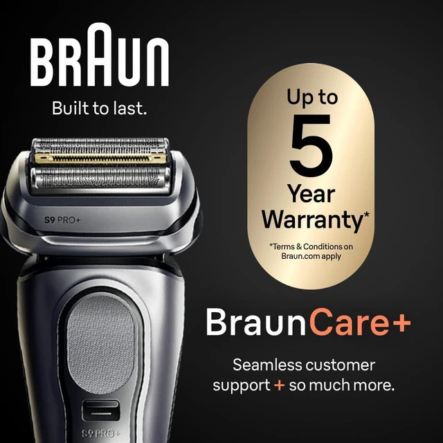 Alt view image 5 of 7 - Braun Electric Razor for Men Series 9 PRO+ Electric Foil Shaver with Precision Trimmer, 6in1 SmartCare Center, Travel Powercase, 9677cc