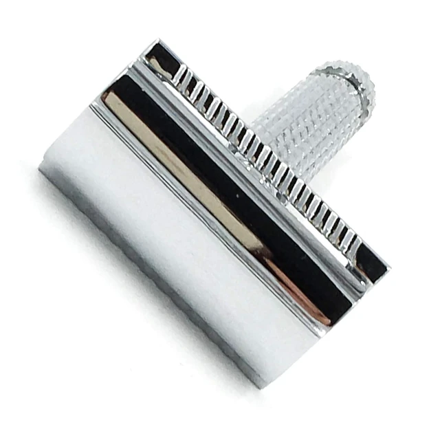 Alt view image 4 of 7 - Parker 94R Hefty Safety Razor, Chrome Brass Handle, 5 Blades