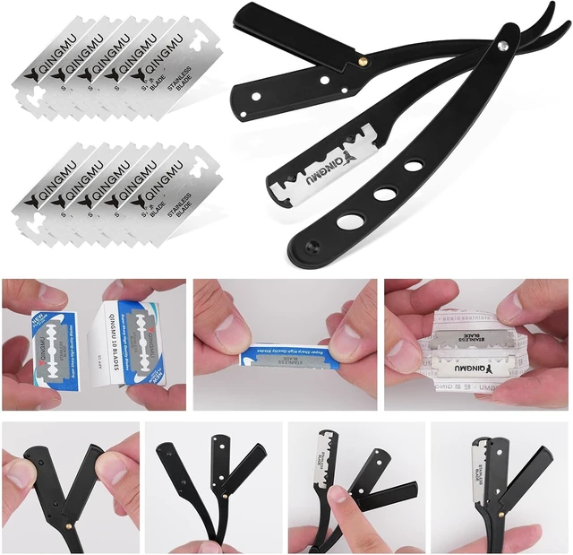 Alt view image 4 of 7 - Beard Shaper for Men Beard Shaping Tools - Beard Straightener, Beard Template Guide, Professional Straight Edge Razor, Edge Blade, Barber Pencil, Beard Comb, Scissor, Gifts for Men Boyfriend Husband