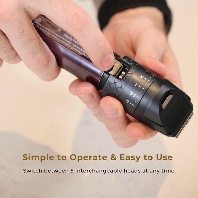 Alt view image 5 of 7 - Beard Trimmer for Men, 5 in 1 Mens Grooming Kit with USB-C Charging Dock