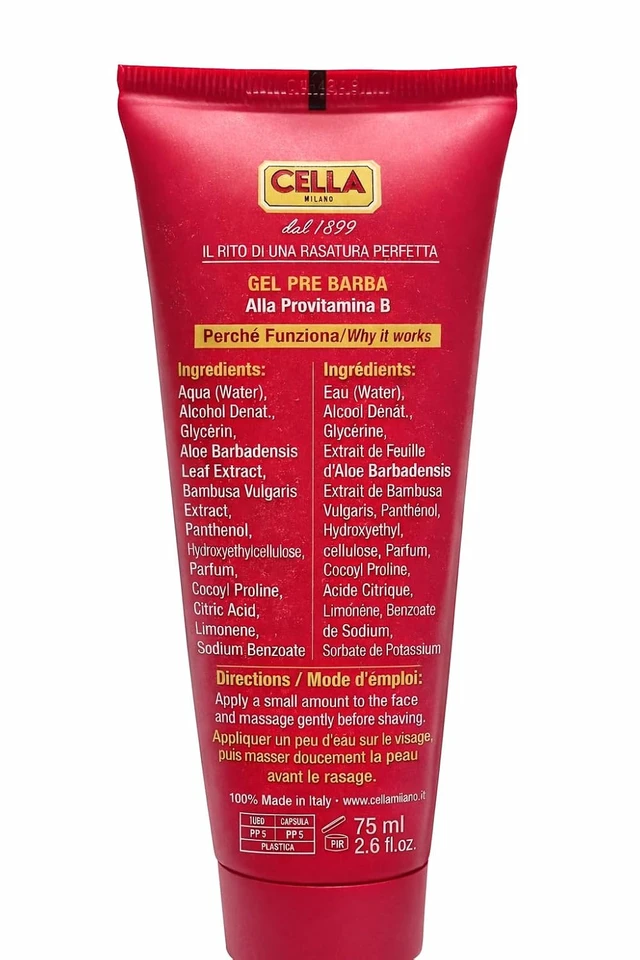Alt view image 5 of 5 - Cella Milano Conditioning Pre-Shave Gel, 75 ml