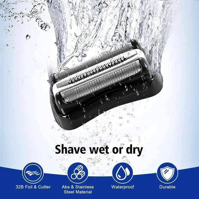 Alt view image 5 of 5 - 2Pack Series 3 32B Replacement Head for Braun S3 Foil & Cutter Razor Heads