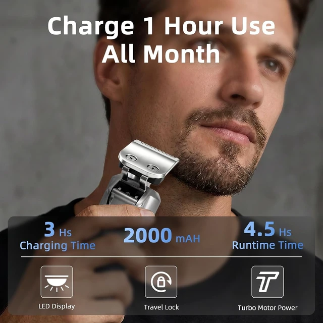 Alt view image 3 of 7 - Ufree 6-in-1 Beard Trimmer for Men, Electric Shaver Razor, Hair Trimmer