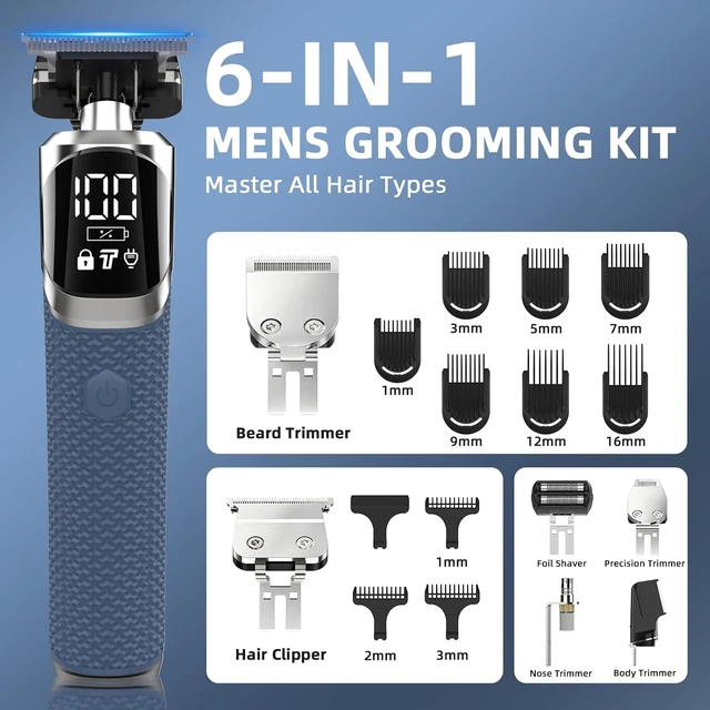 Alt view image 4 of 7 - Ufree 6-in-1 Beard Trimmer for Men, Electric Shaver Razor, Hair Trimmer