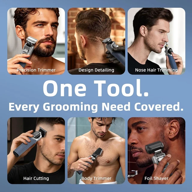 Alt view image 7 of 7 - Ufree 6-in-1 Beard Trimmer for Men, Electric Shaver Razor, Hair Trimmer