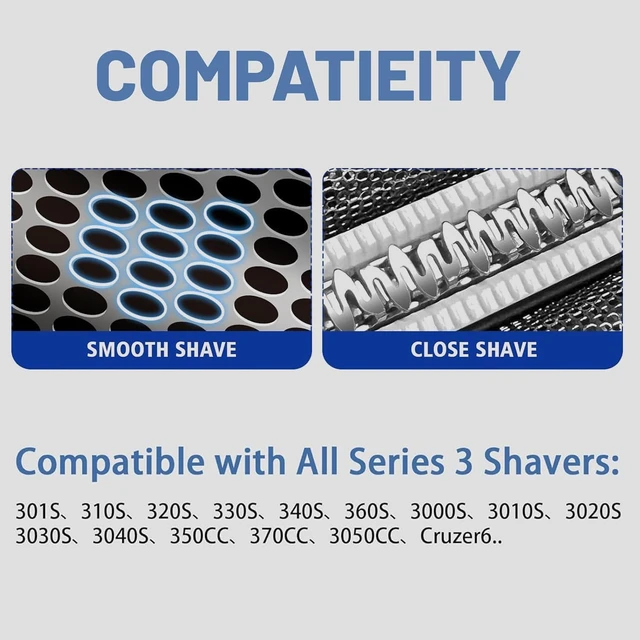 Alt view image 2 of 5 - 2Pack Series 3 32B Replacement Head for Braun S3 Foil & Cutter Razor Heads