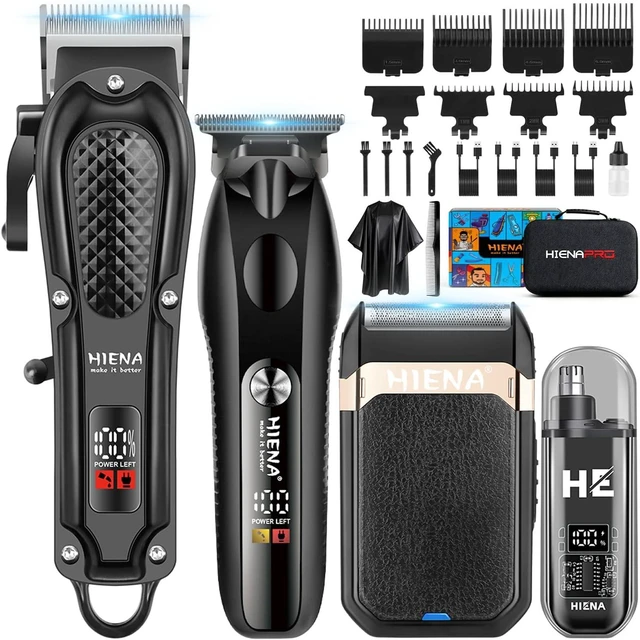Main image of HIENA PRO Hair Clipper for Men, Cordless Complete 4 in 1 Barber Kit