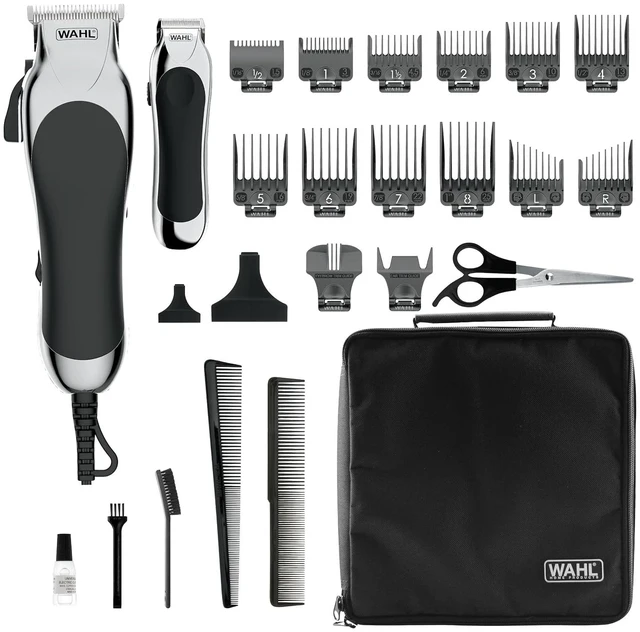 Main image of Wahl Clipper USA Deluxe Corded Chrome Pro Complete Hair & Trimming Kit
