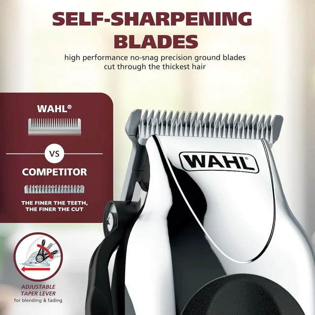 Alt view image 3 of 7 - Wahl Clipper USA Deluxe Corded Chrome Pro Complete Hair & Trimming Kit