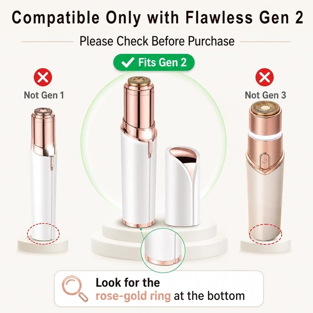 Alt view image 2 of 7 - Replacement Heads for Finishing Touch Flawless Generation 2 Facial Hair Remover, 6 Count