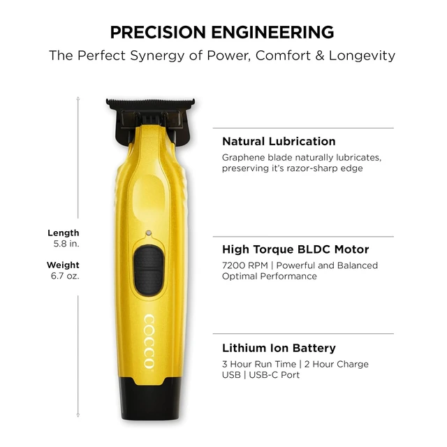 Alt view image 2 of 7 - Cocco Hyper Veloce Pro Trimmer, Digital Gap Graphene Blade Edger
