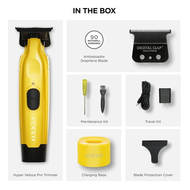 Alt view image 6 of 7 - Cocco Hyper Veloce Pro Trimmer, Digital Gap Graphene Blade Edger