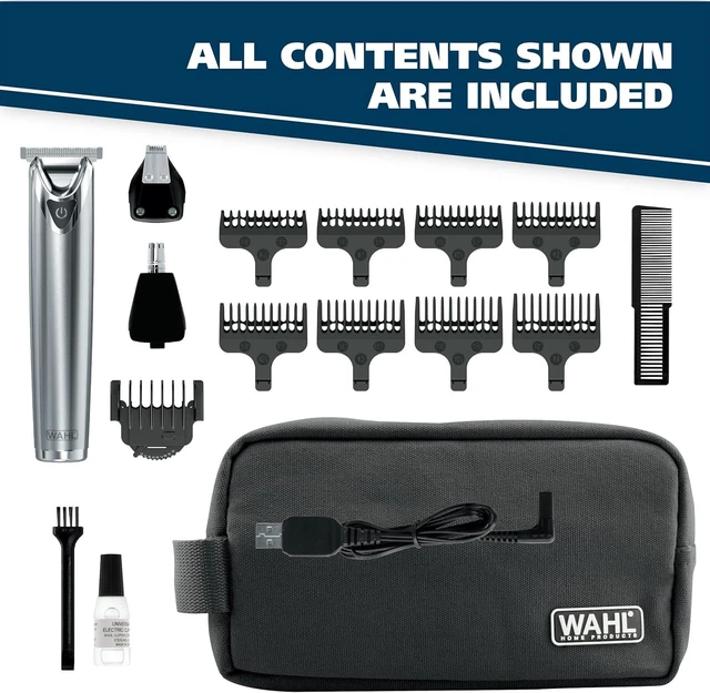 Alt view image 2 of 7 - Wahl USA Stainless Steel Lithium-Ion Cordless Beard Trimmer for Men