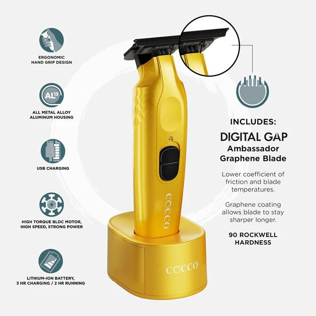 Alt view image 4 of 7 - Cocco Hyper Veloce Pro Trimmer, Digital Gap Graphene Blade Edger
