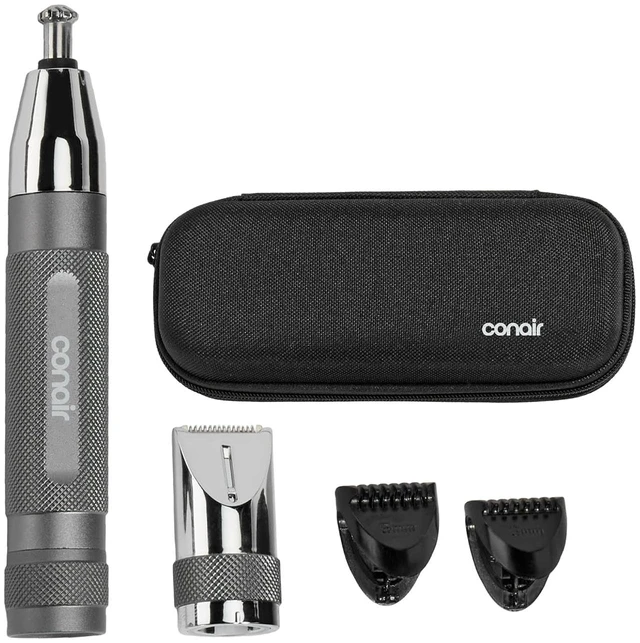 Main image of Conair Eyebrow & Nose Hair Trimmer for Men, Cordless, 5-Piece Set