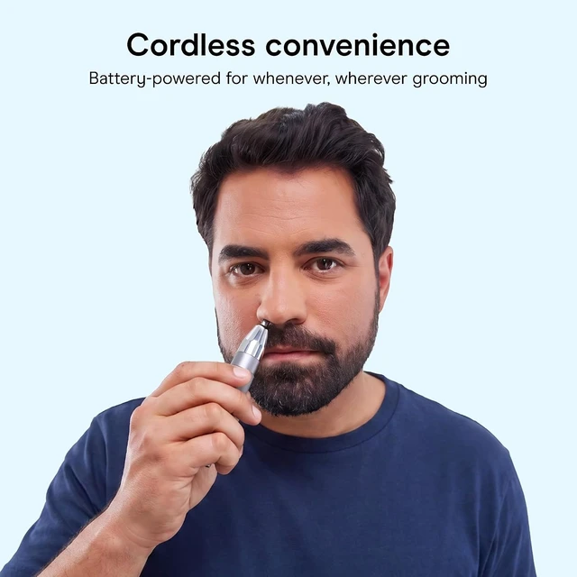 Alt view image 3 of 7 - Conair Eyebrow & Nose Hair Trimmer for Men, Cordless, 5-Piece Set