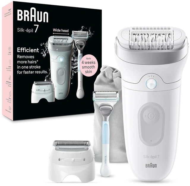 Main image of Braun Silk-épil 7 Epilator, Wet and Dry, Wide Head, Includes Venus Intimate Razor, Shaver Head and Trimmer Comb, SE7-141