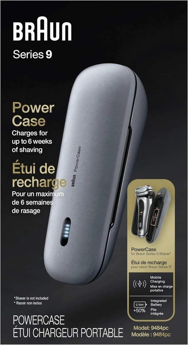 Alt view image 6 of 6 - Braun Powercase for Electric Razors for Men, Compatible with Braun Series 9 Pro, Series 9 and Series 8 Electric Shavers, Portable Shaver Case, Charges for Up to 6 Weeks