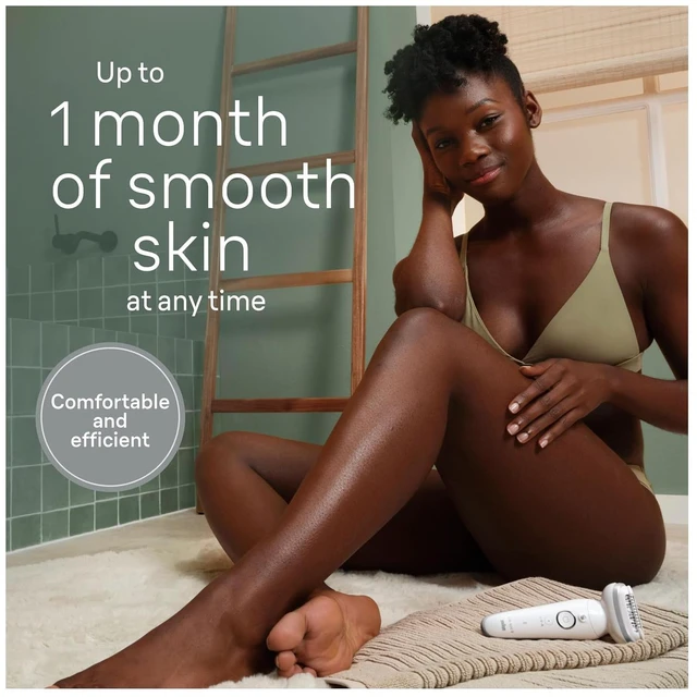 Alt view image 3 of 7 - Braun Silk-épil 9 Epilator, Pivoting Head, Wet and Dry, Includes Body Trimmer, Shaver Head and Trimmer Comb, SES9-441