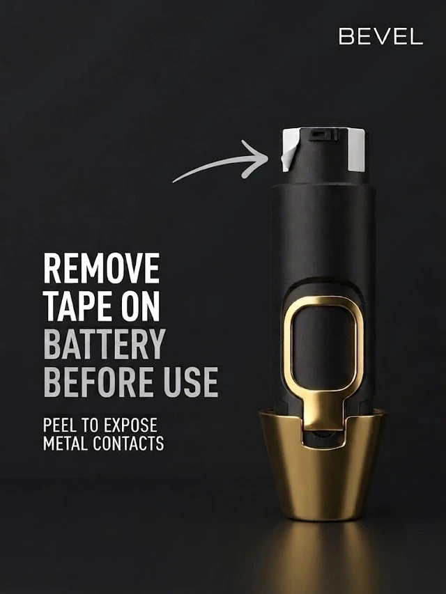 Alt view image 4 of 7 - Bevel Beard Trimmer for Men, Black Edition Cordless Trimmer